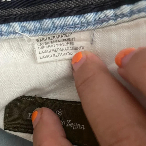 Ermenegildo Zenga Light Wash Wide Leg Jeans Size 38 - Picture 3 of 6